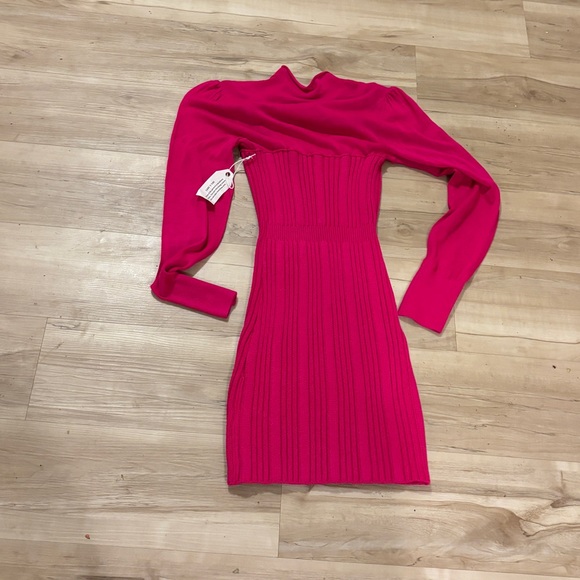 NWT Anthropologie Turtleneck Sweater Dress - Pink - Picture 2 of 8